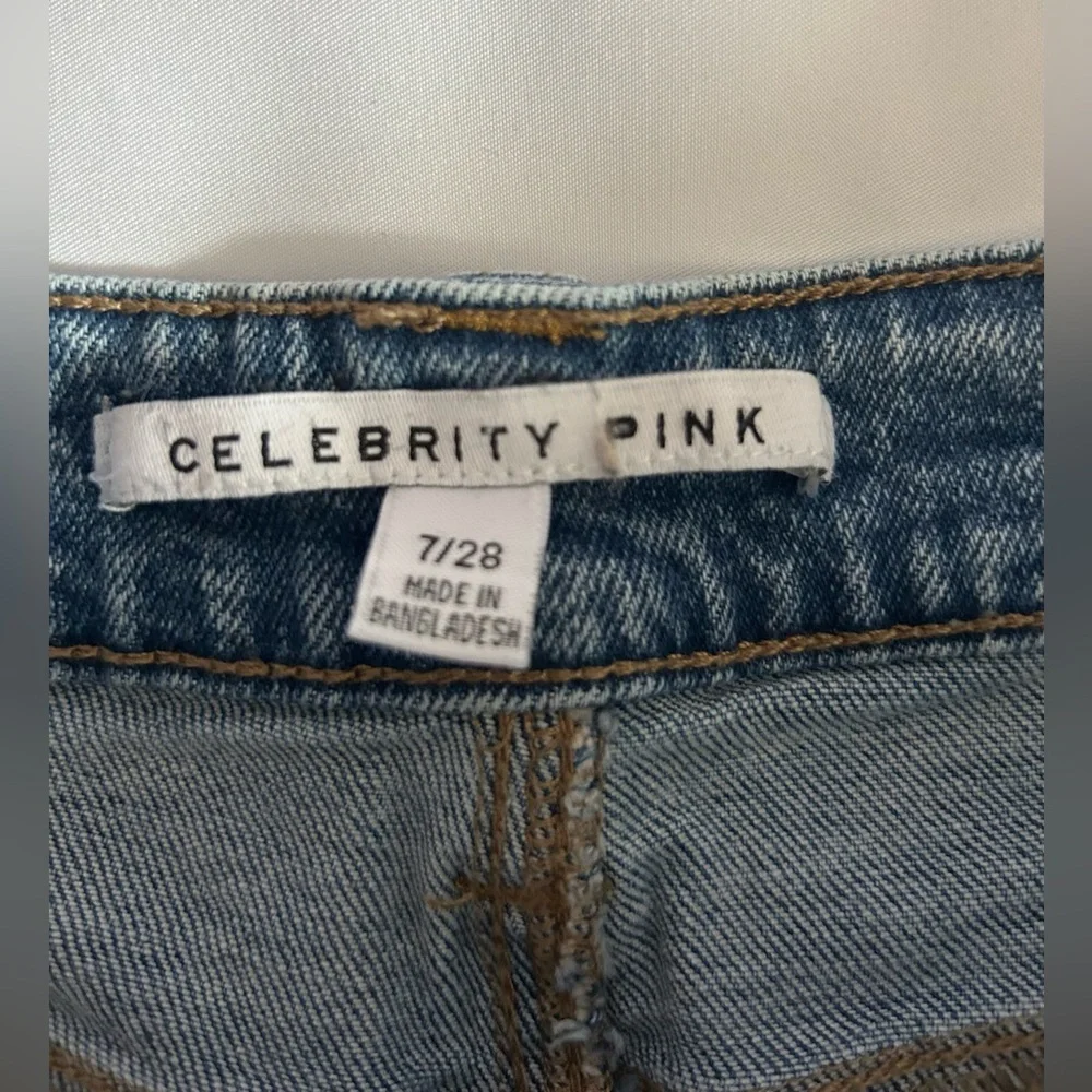 Celebrity Pink Distressed Denim Shorts Size 7
